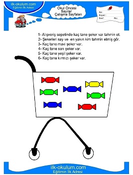 Çocuklar İçin sayı Çalışma Sayfaları 